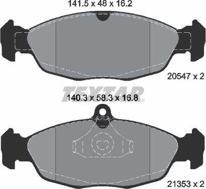 Textar 2054701 - Тормозные колодки, дисковые, комплект autospares.lv