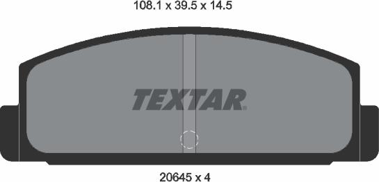 Textar 2064501 - Тормозные колодки, дисковые, комплект autospares.lv