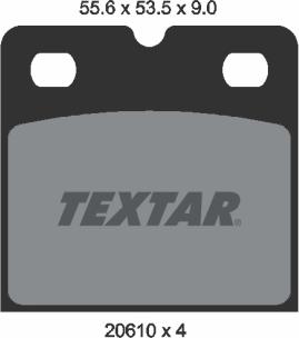 Textar 2061005 - Комплект тормозных колодок, стояночный тормоз autospares.lv