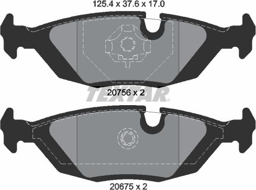 Textar 2067502 - Тормозные колодки, дисковые, комплект autospares.lv