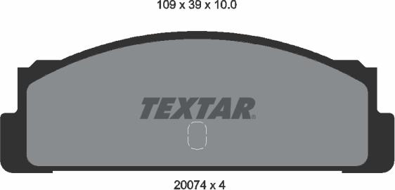 Textar 2007404 - Тормозные колодки, дисковые, комплект autospares.lv