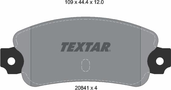 Textar 2084102 - Тормозные колодки, дисковые, комплект autospares.lv