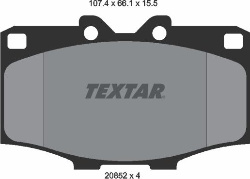 Textar 2085201 - Тормозные колодки, дисковые, комплект autospares.lv