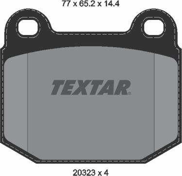 Textar 2032306 - Тормозные колодки, дисковые, комплект autospares.lv