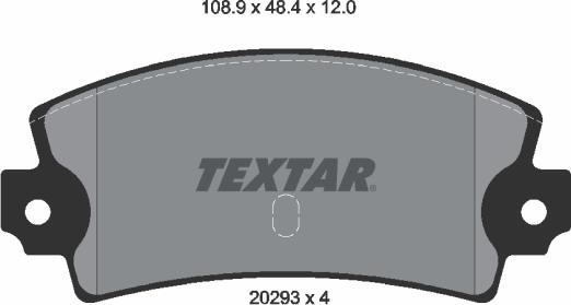 Textar 2029301 - Тормозные колодки, дисковые, комплект autospares.lv