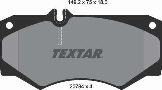 Textar 2078401 - Тормозные колодки, дисковые, комплект autospares.lv