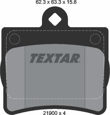 Textar 2190003 - Тормозные колодки, дисковые, комплект autospares.lv