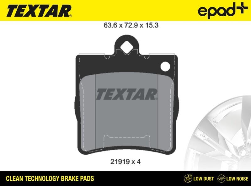 Textar 2191901CP - Тормозные колодки, дисковые, комплект autospares.lv