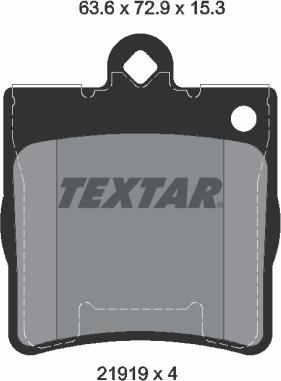 Textar 2191901 - Тормозные колодки, дисковые, комплект autospares.lv