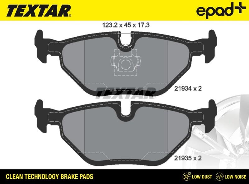 Textar 2193402CP - Тормозные колодки, дисковые, комплект autospares.lv