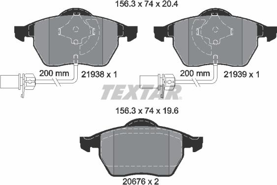 Textar 89012900 - Дисковый тормозной механизм, комплект autospares.lv