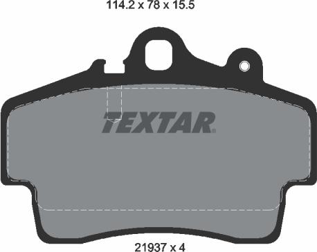 Textar 2193702 - Тормозные колодки, дисковые, комплект autospares.lv