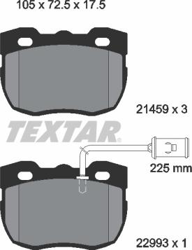 Textar 2145905 - Тормозные колодки, дисковые, комплект autospares.lv