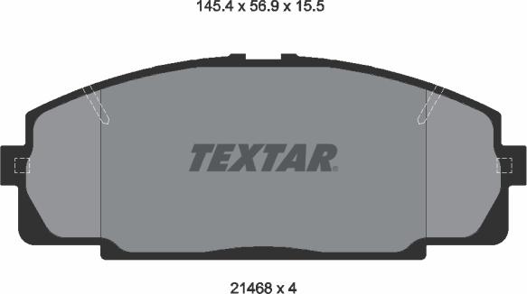 Textar 2146806 - Тормозные колодки, дисковые, комплект autospares.lv