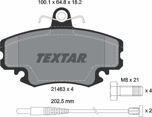 Textar 89002400 - Дисковый тормозной механизм, комплект autospares.lv