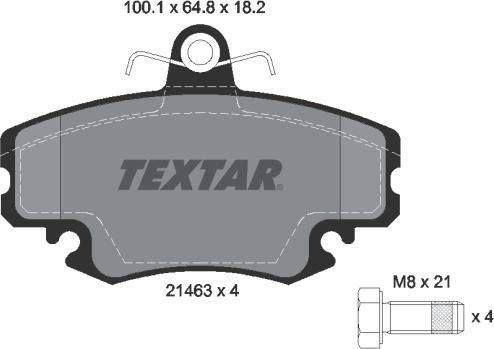 Textar 2146306 - Тормозные колодки, дисковые, комплект autospares.lv