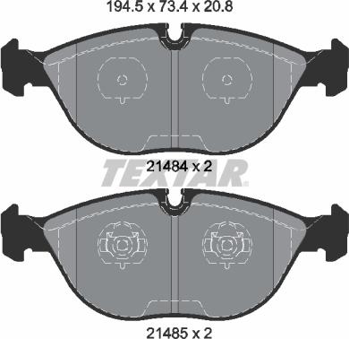 Textar 2148401 - Тормозные колодки, дисковые, комплект autospares.lv