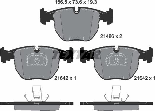 Textar 2148602 - Тормозные колодки, дисковые, комплект autospares.lv