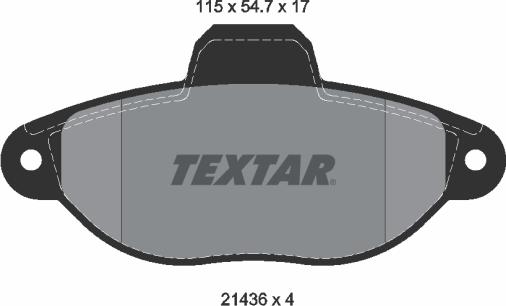 Textar 2143602 - Тормозные колодки, дисковые, комплект autospares.lv