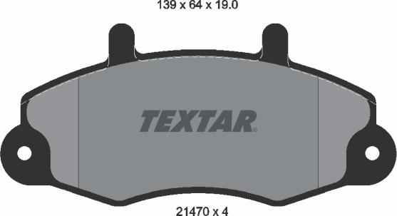 Textar 2147001 - Тормозные колодки, дисковые, комплект autospares.lv