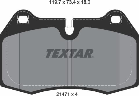 Textar 2147102 - Тормозные колодки, дисковые, комплект autospares.lv
