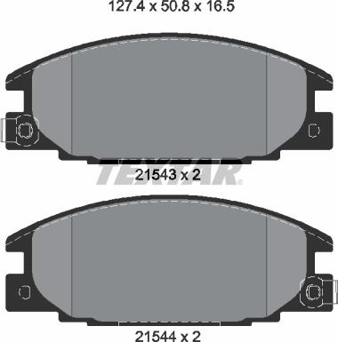 Textar 2154302 - Тормозные колодки, дисковые, комплект autospares.lv