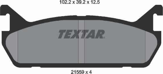 Textar 2155901 - Тормозные колодки, дисковые, комплект autospares.lv