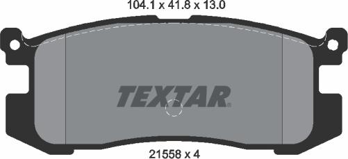 Textar 2155801 - Тормозные колодки, дисковые, комплект autospares.lv