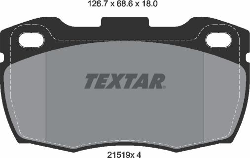 Textar 2151901 - Тормозные колодки, дисковые, комплект autospares.lv