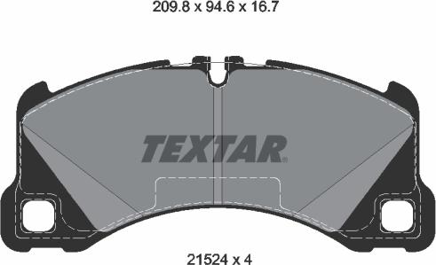 Textar 2152401 - Тормозные колодки, дисковые, комплект autospares.lv