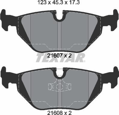 Textar 2160702 - Тормозные колодки, дисковые, комплект autospares.lv