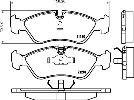 Textar 2119003 - Тормозные колодки, дисковые, комплект autospares.lv