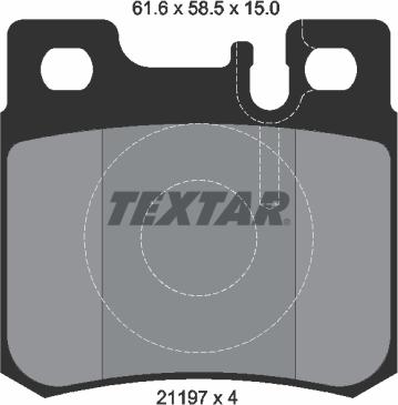 Textar 2119701 - Тормозные колодки, дисковые, комплект autospares.lv
