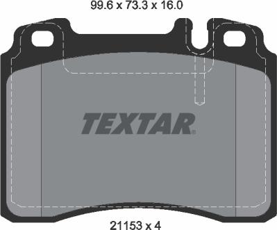 Textar 2115305 - Тормозные колодки, дисковые, комплект autospares.lv