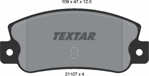 Textar 2110701 - Тормозные колодки, дисковые, комплект autospares.lv