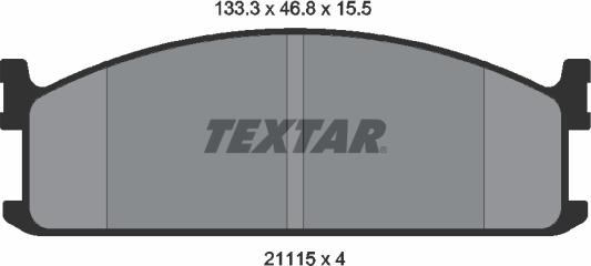 Textar 2111501 - Тормозные колодки, дисковые, комплект autospares.lv