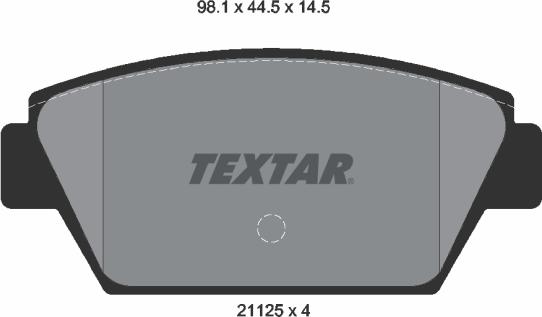 Textar 2112503 - Тормозные колодки, дисковые, комплект autospares.lv