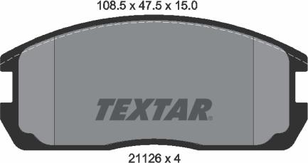 Textar 2112601 - Тормозные колодки, дисковые, комплект autospares.lv