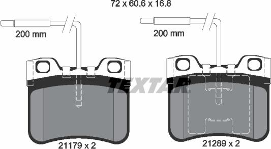 Textar 2117902 - Тормозные колодки, дисковые, комплект autospares.lv