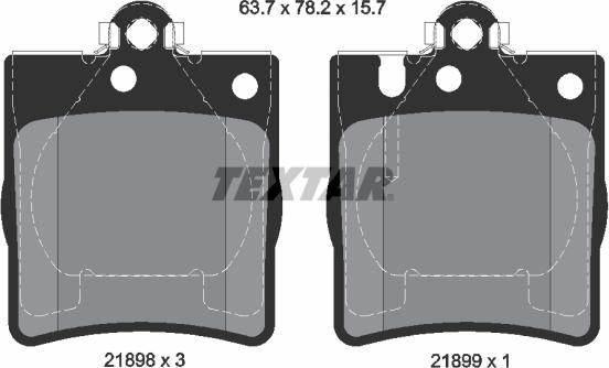 Textar 2189803 - Тормозные колодки, дисковые, комплект autospares.lv