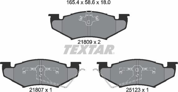 Textar 2180902 - Тормозные колодки, дисковые, комплект autospares.lv