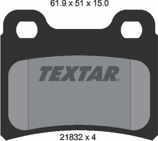 Textar 2183201 - Тормозные колодки, дисковые, комплект autospares.lv