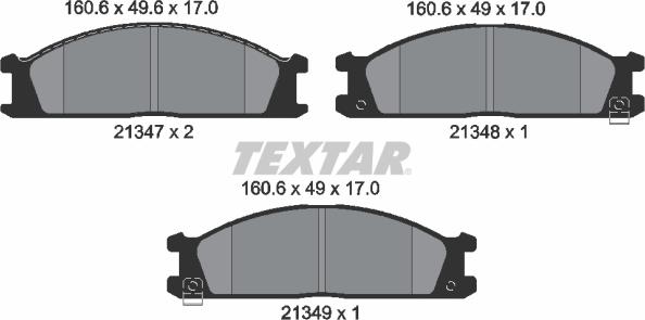 Textar 2134702 - Тормозные колодки, дисковые, комплект autospares.lv