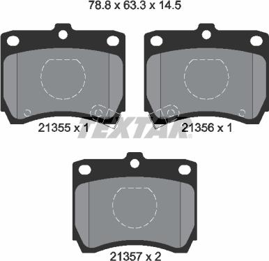 Textar 2135501 - Тормозные колодки, дисковые, комплект autospares.lv