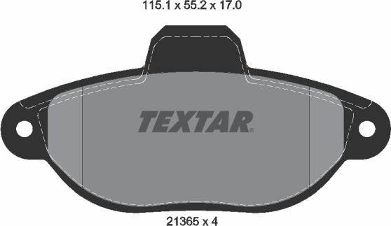 Textar 2136502 - Тормозные колодки, дисковые, комплект autospares.lv