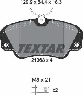 Textar 2136801 - Тормозные колодки, дисковые, комплект autospares.lv