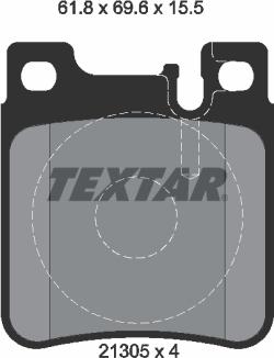 Textar 2130504 - Тормозные колодки, дисковые, комплект autospares.lv