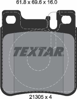 Textar 2130503 - Тормозные колодки, дисковые, комплект autospares.lv