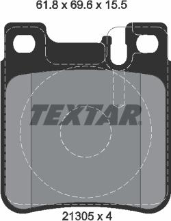 Textar 2130581 - Тормозные колодки, дисковые, комплект autospares.lv