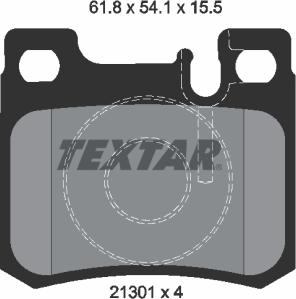 Textar 2130103 - Тормозные колодки, дисковые, комплект autospares.lv